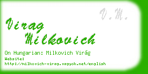 virag milkovich business card